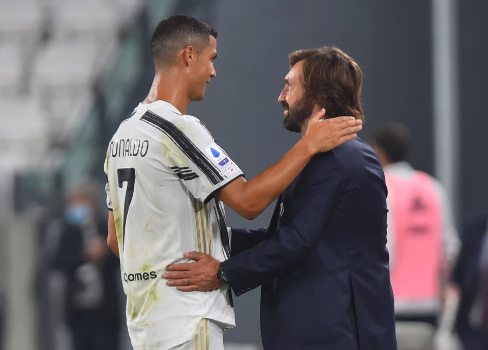 Ronaldo scored late in the 3-0 win to give Andrea Pirlo a win in his first match as a manager