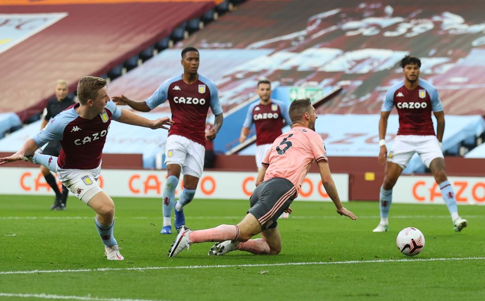 Chris Basham won the spot kick when he was tripped by Matt Targett