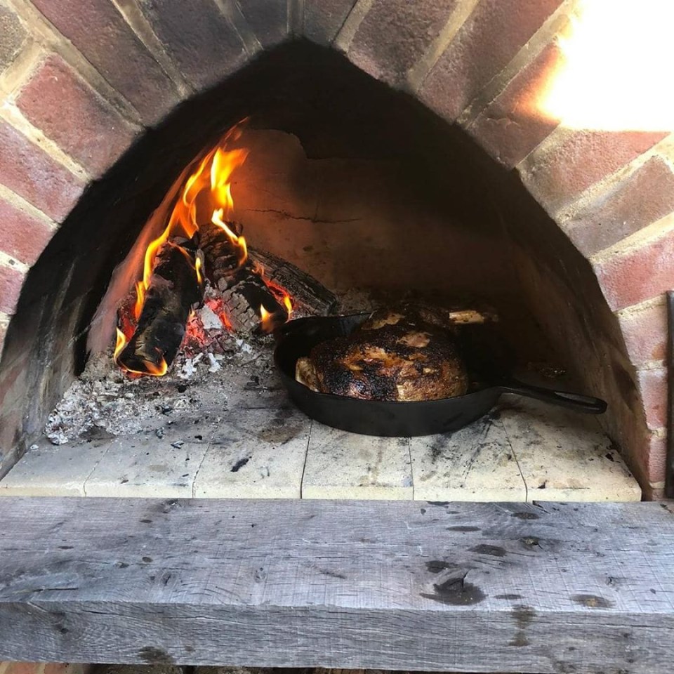 The pair enjoyed their first pizza cooked in the oven back in May