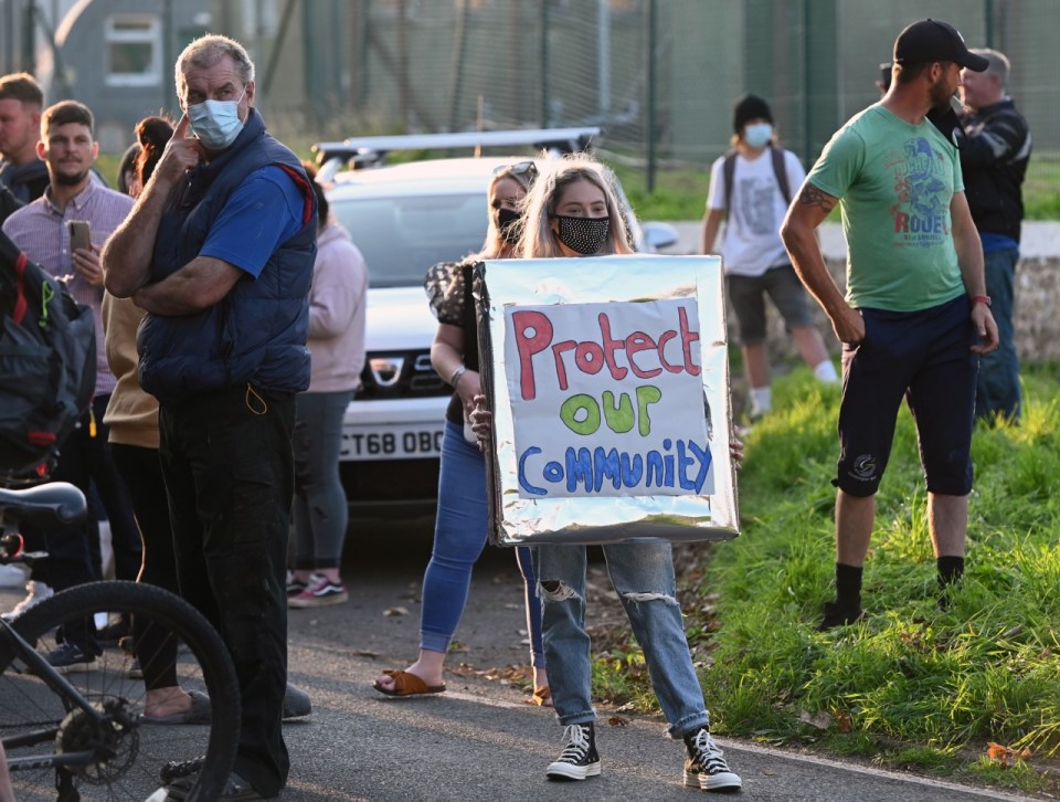 The move saw protesters gather outside the facility