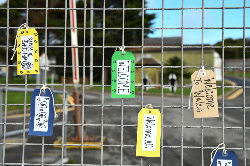 Messages read ‘Welcome to Wales’