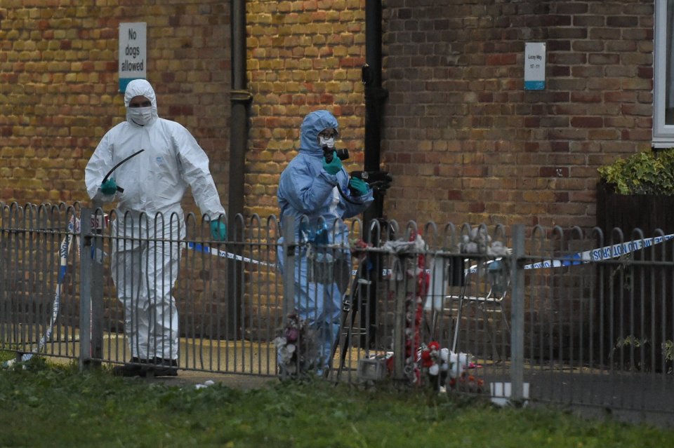 A man was critically hurt after he was gunned down outside a Bermondsey primary school this afternoon