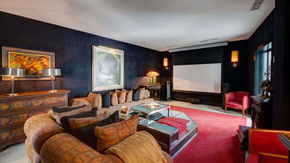 The villa has its own cinema room 