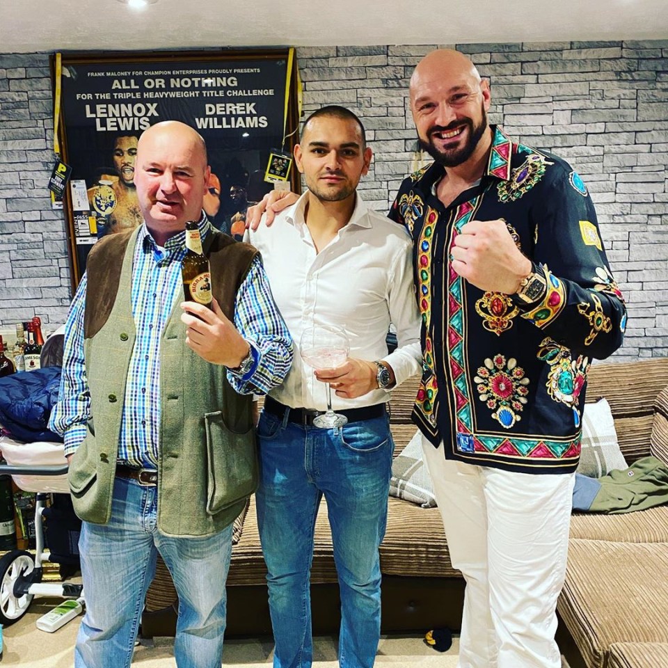 Tyson Fury's younger brother Roman, middle, has taken up boxing