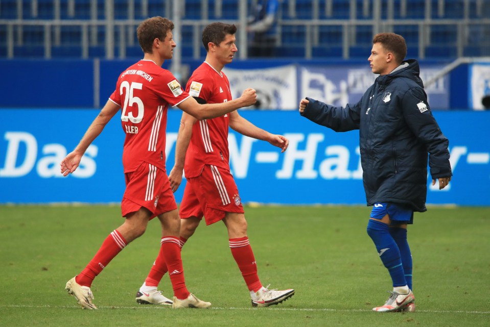 Star man Robert Lewandowski (centre) started from the bench as Flick rotated amid a packed schedule