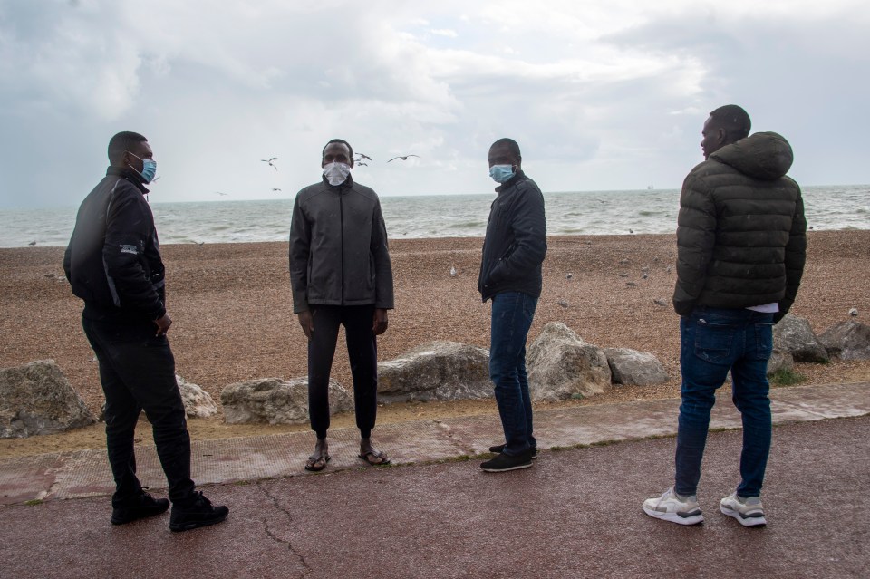 Migrants in Folkestone, Kent, say they have been surprised by poor conditions at emergency accommodation 