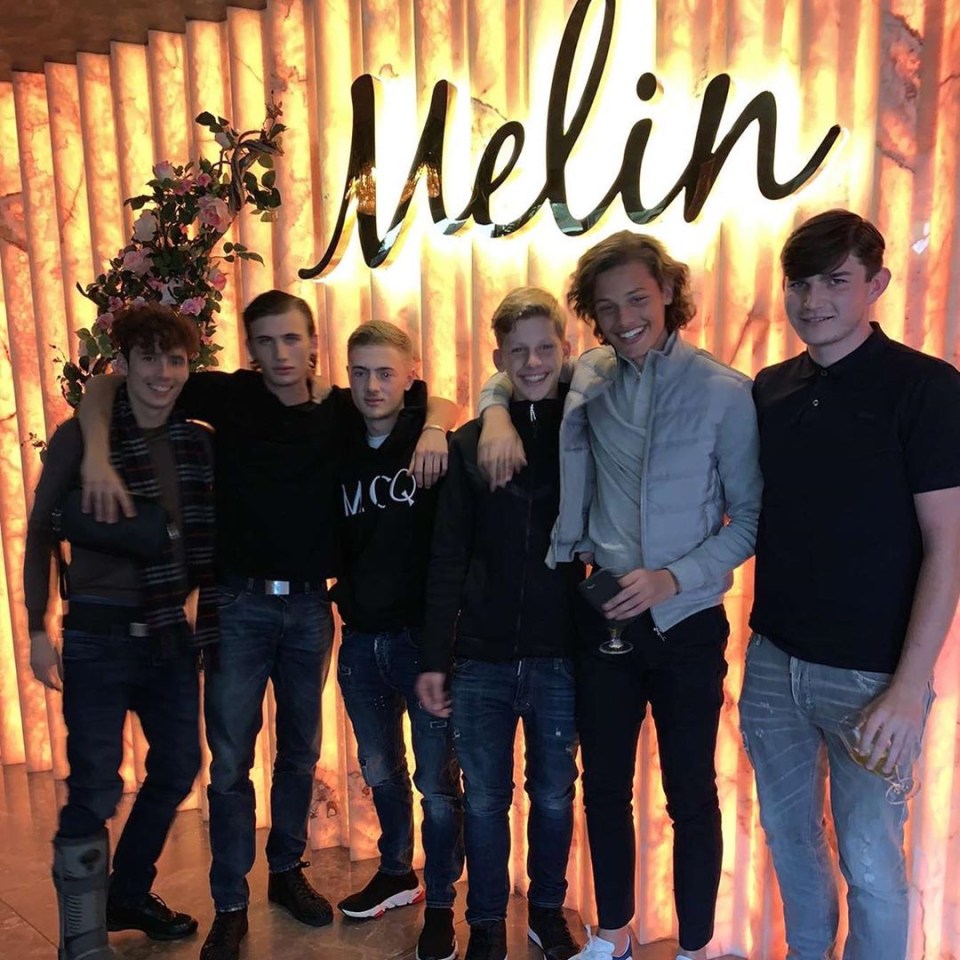 Bobby and five of his pals enjoyed a meal at Melin in Chigwell to celebrate his return