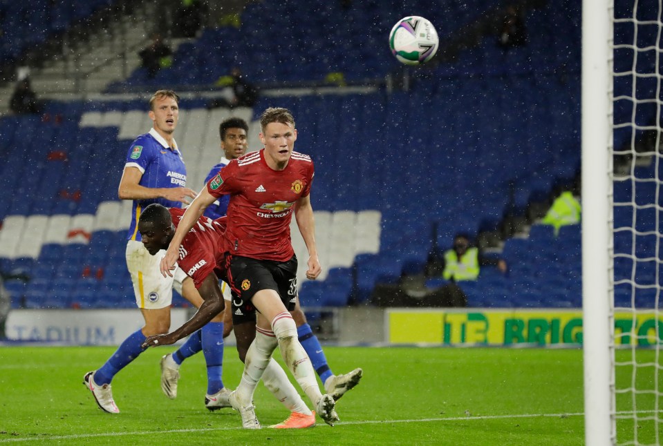 The midfielder's header put United 1-0 up just before half-time