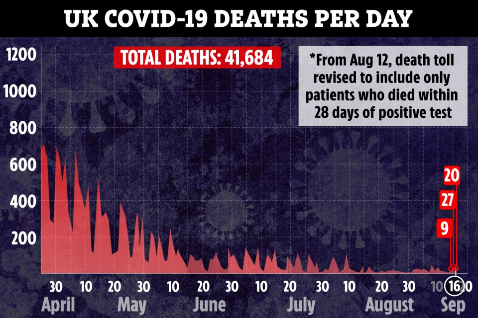 20 more people have died with the virus in the UK