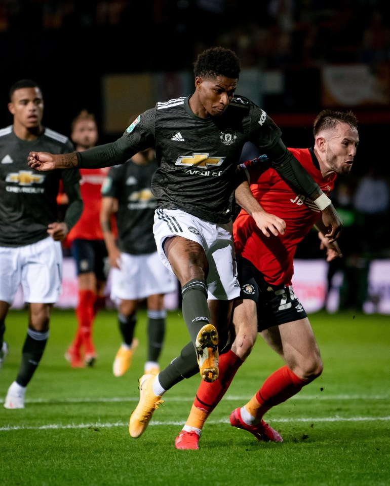 Marcus Rashford buried a strike to put United 2-0 up