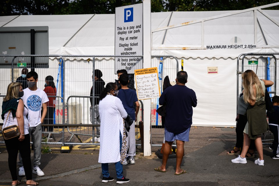 People have had to turn up at walk-in testing sites after being unable to book online