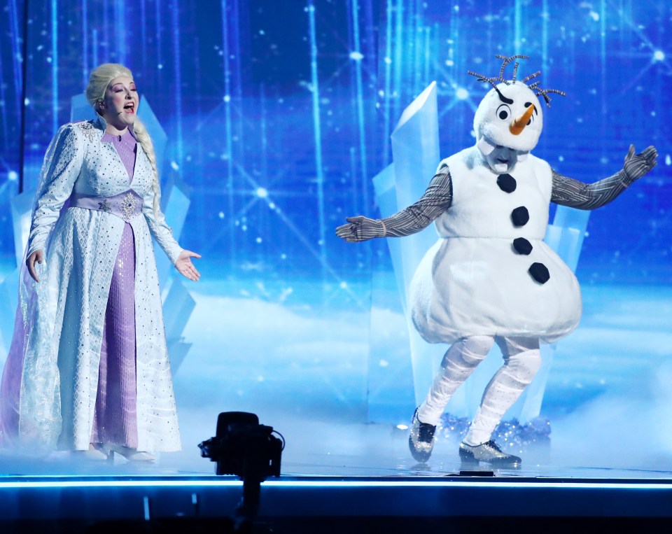 Katherine and Joe return - yet again - as Frozen's Elsa and Olaf