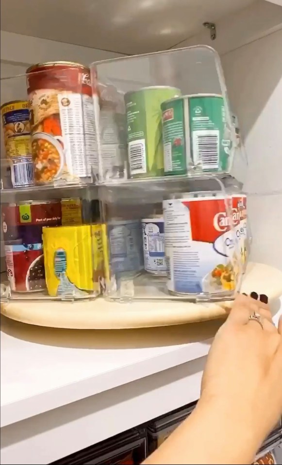 She used one to store her canned goods and admits they're a good way to utilise space