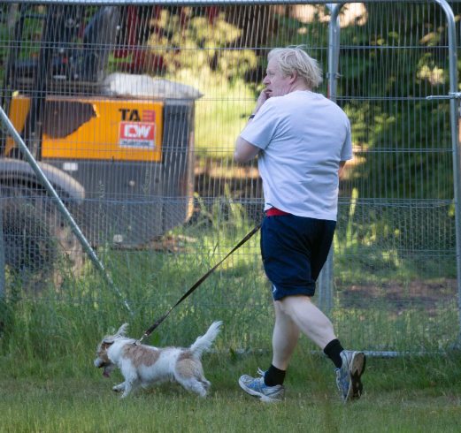 The PM goes for a run with dog Dilyn