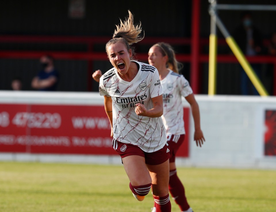 Jill Roord was on fire for Arsenal netting her second hat-trick of the season