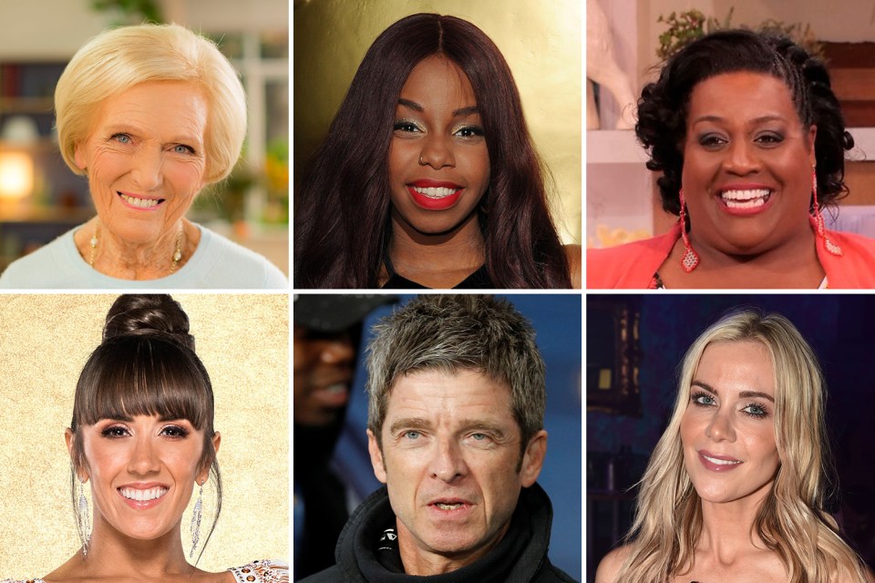 Kate Lawler's party would include Mary Berry, London Hughes, Alison Hammond, Janette Manrara and Noel Gallagher