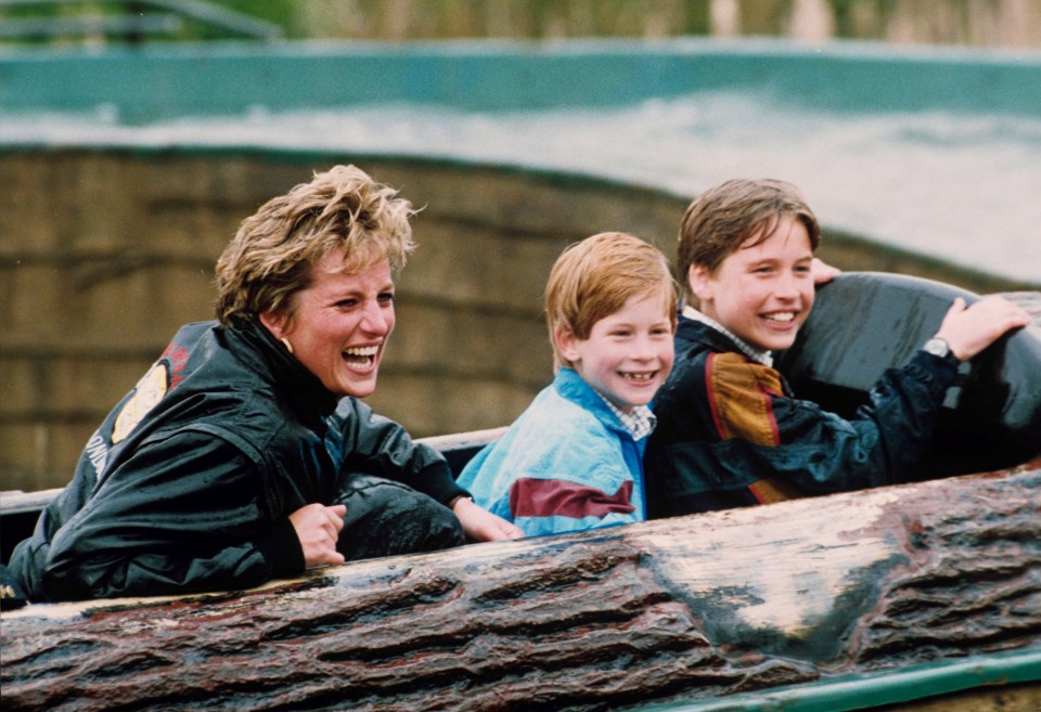 Diana also enjoyed a warm relationship with Harry and William