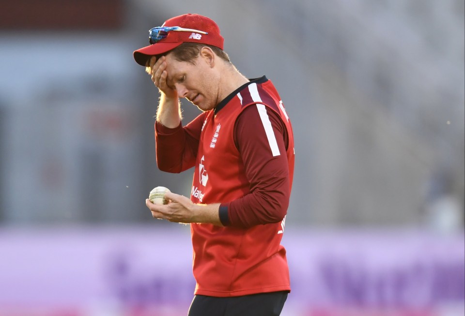 Eoin Morgan was run out as England suffered a rare T20 defeat