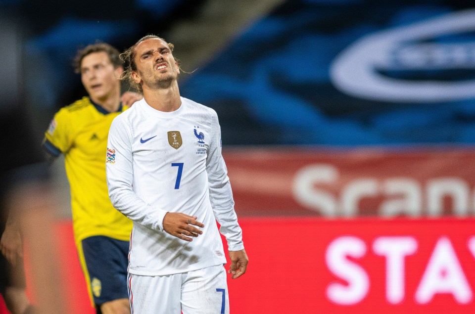 French striker Griezmann, 29, hasn't scored a spot-kick since January 2019