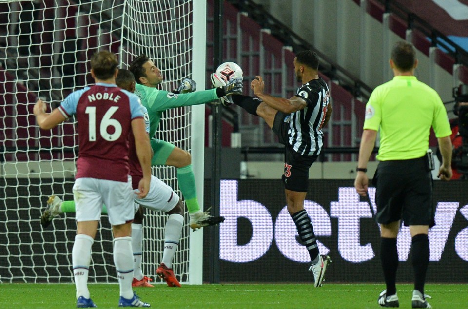 The striker opened his Newcastle account with a clever finish