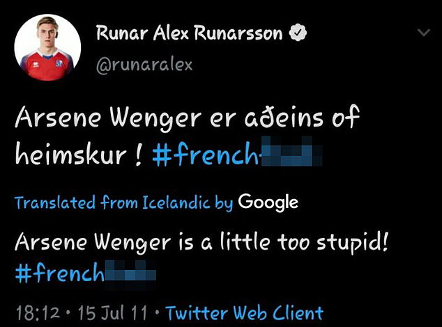 The Icelandic goalkeeper labelled the legendary manager a 'French f***', 'dumb' and 'stupid' in 2011