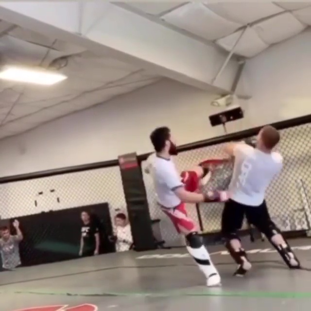 Justin Gaethje withstood a brutal head kick in sparring as he prepares to face Khabib Nurmagomedov