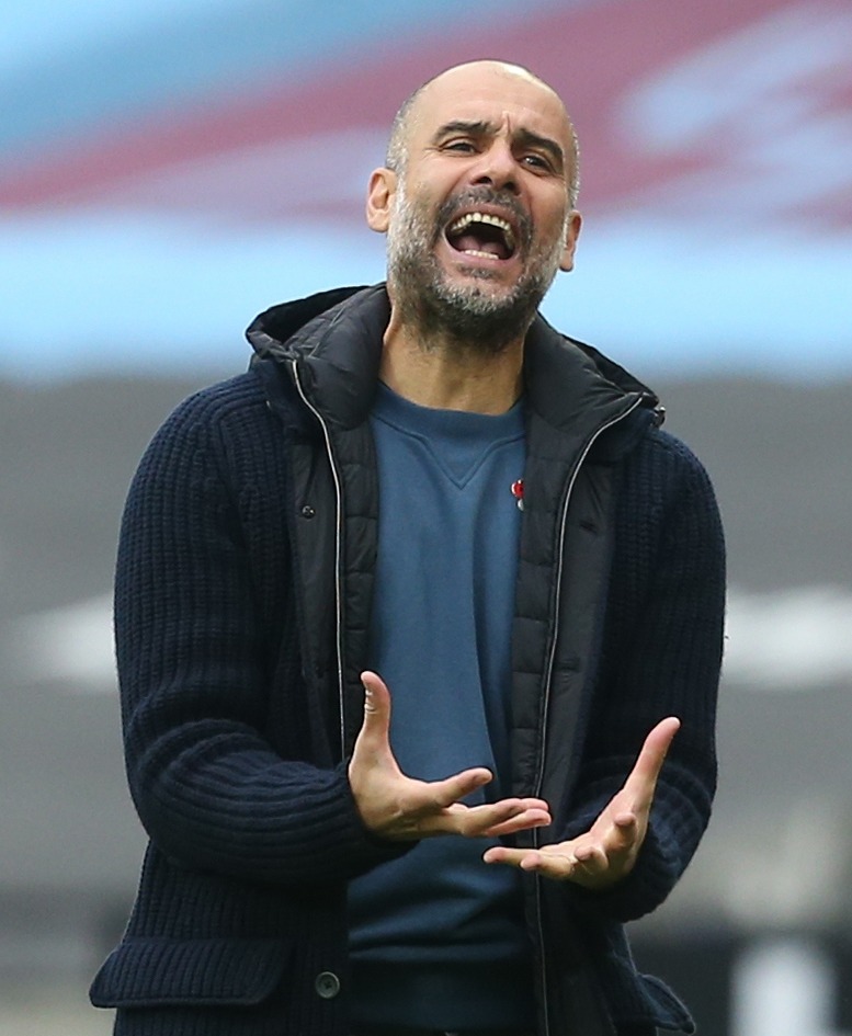 Pep Guardiola will have no senior strikers fit to face Marseille or Sheffield United this week