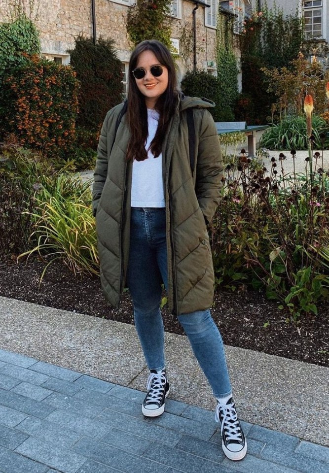 The Khaki Oversized Superlong Coat is just £35 and ideal for the cooler weather