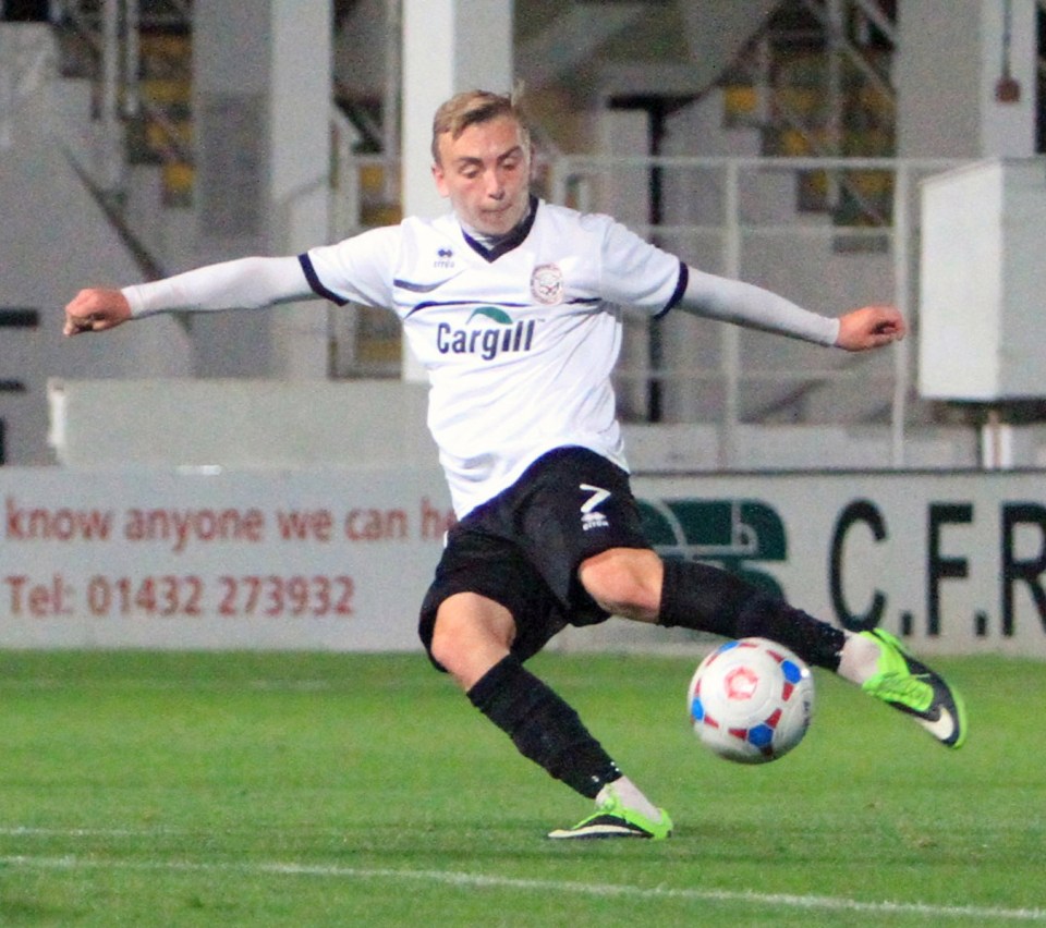 The winger broke through at Hereford United and played in their final full season before going under