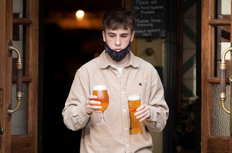 One man gets a round in before the shutdown began tonight