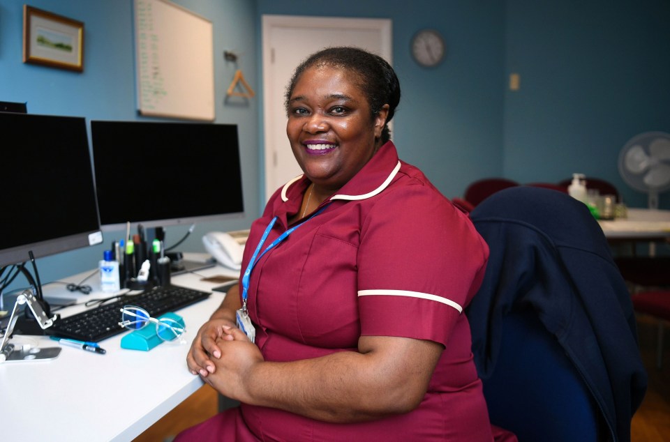 Winsome Thomas, a nurse at the Imperial College Healthcare NHS Trust for 21 years, is awarded the BEM