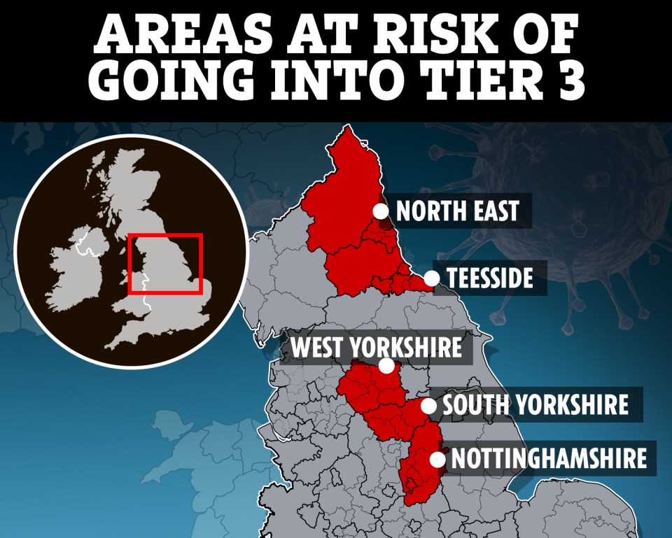 South Yorkshire had been highlighted as being at risk of going into Tier 3