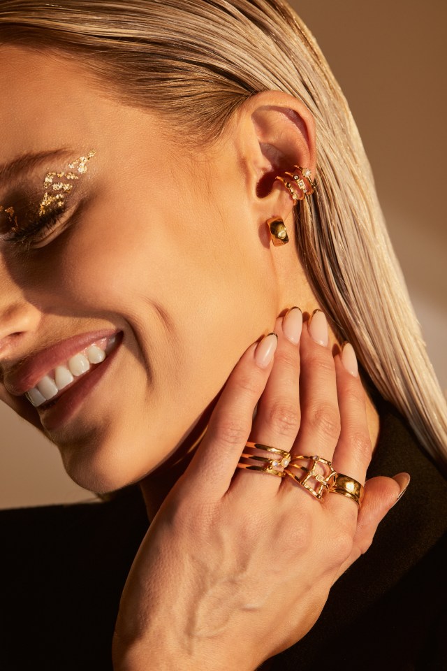 There's plenty of earrings, rings and ear cuffs to choose from 