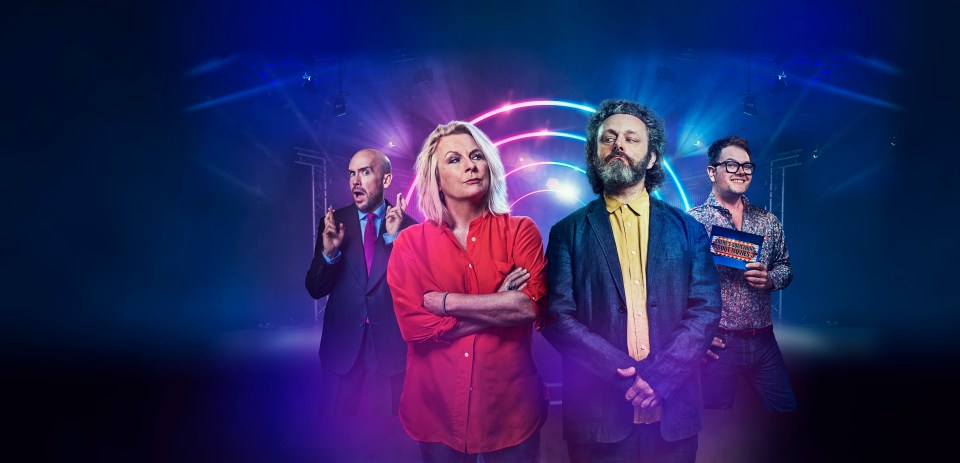 Show toppers … Tom Allen, Jennifer Saunders, Michael Sheen and Alan Carr will be bringing all the movie-related fun