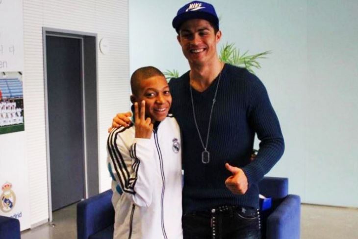 Kylian Mbappe and Cristiano Ronaldo were first introduced to each other at Real Madrid's training ground many years ago