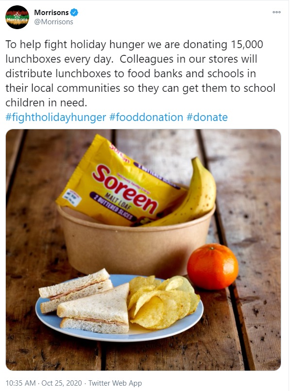 Morrisons is offering 15,000 lunchboxes this half term