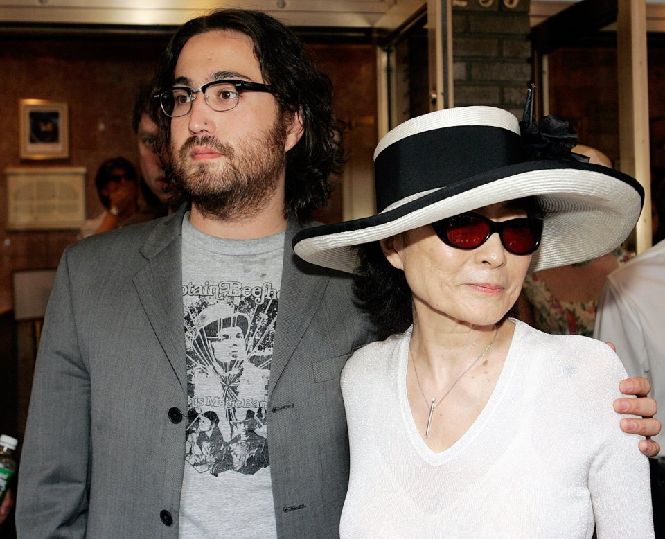 Sean with his mother Yoko Ono