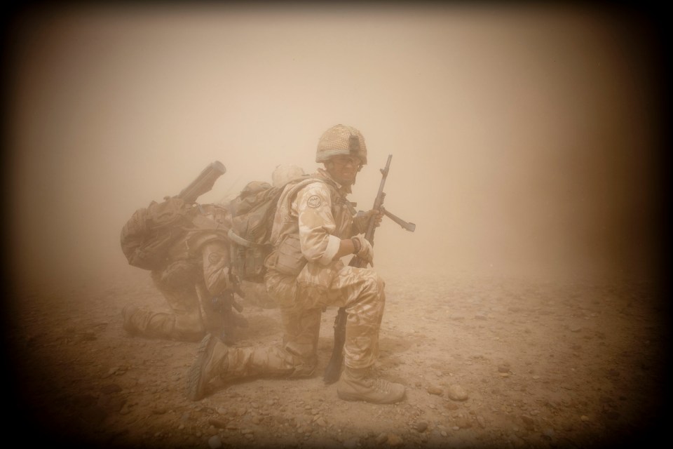 2 Rifles soliders on the Afghan front line in 2009