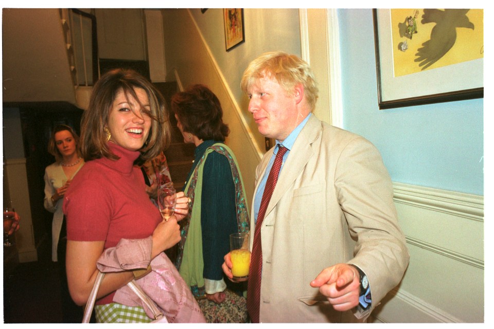 Petronella Wyatt and Boris Johnson pictured together at a Spectator summer party