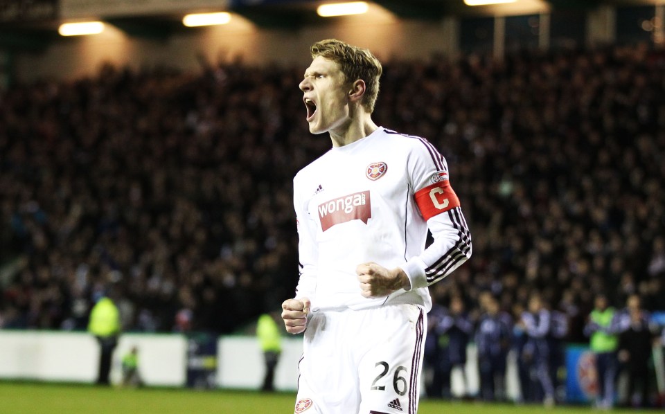 The Lithuanian, pictured playing for Hearts, then decided to try his luck at Leeds - but only stayed for one season in Yorkshire