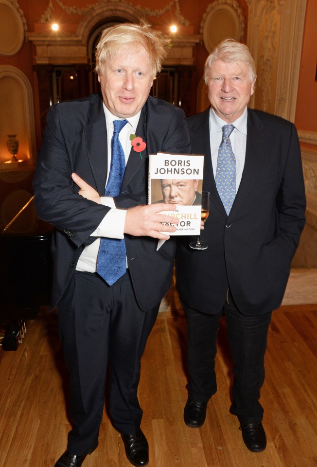 Boris and his father Stanley photographed at the launch of Boris Johnson's book 'The Churchill Factor: How One Man Made History'