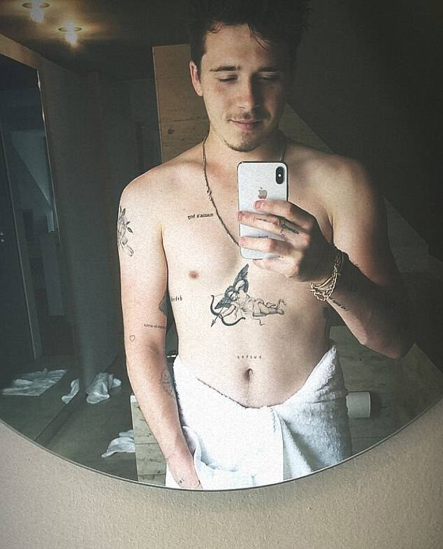 David Beckham's eldest has inherited the footballer's love for tattoos