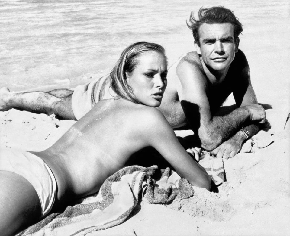 Sean Connery is seen alongside Ursula Andress in the iconic film