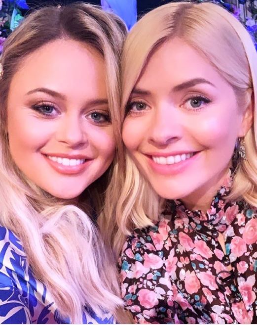 Emily Atack and holly Willoughby have crossed paths on numerous shows 