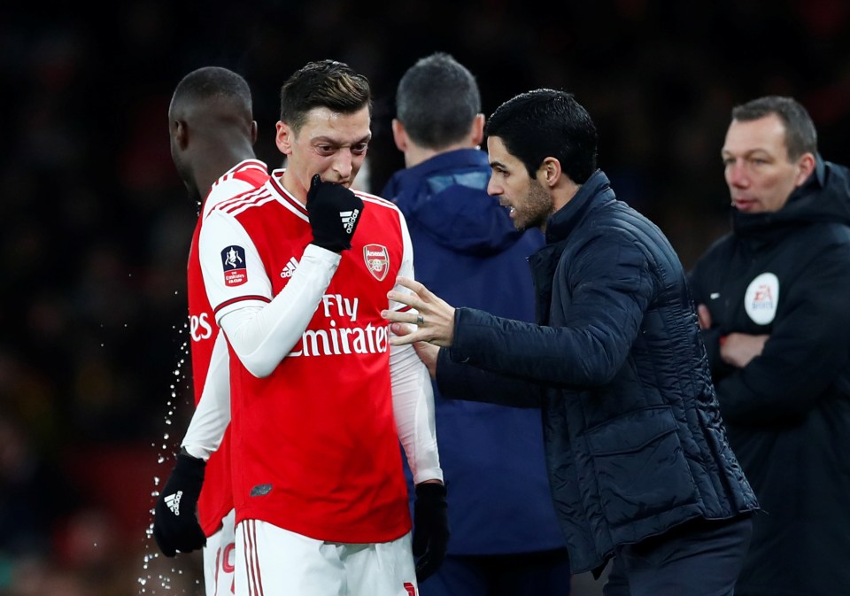 Mikel Arteta says he has been honest with Mesut Ozil