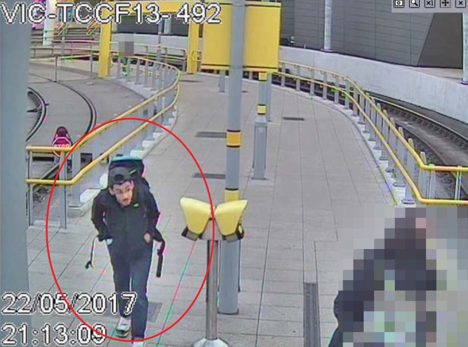 Salman Abedi was also caught on CCTV at Victoria Station making his way to Manchester Arena