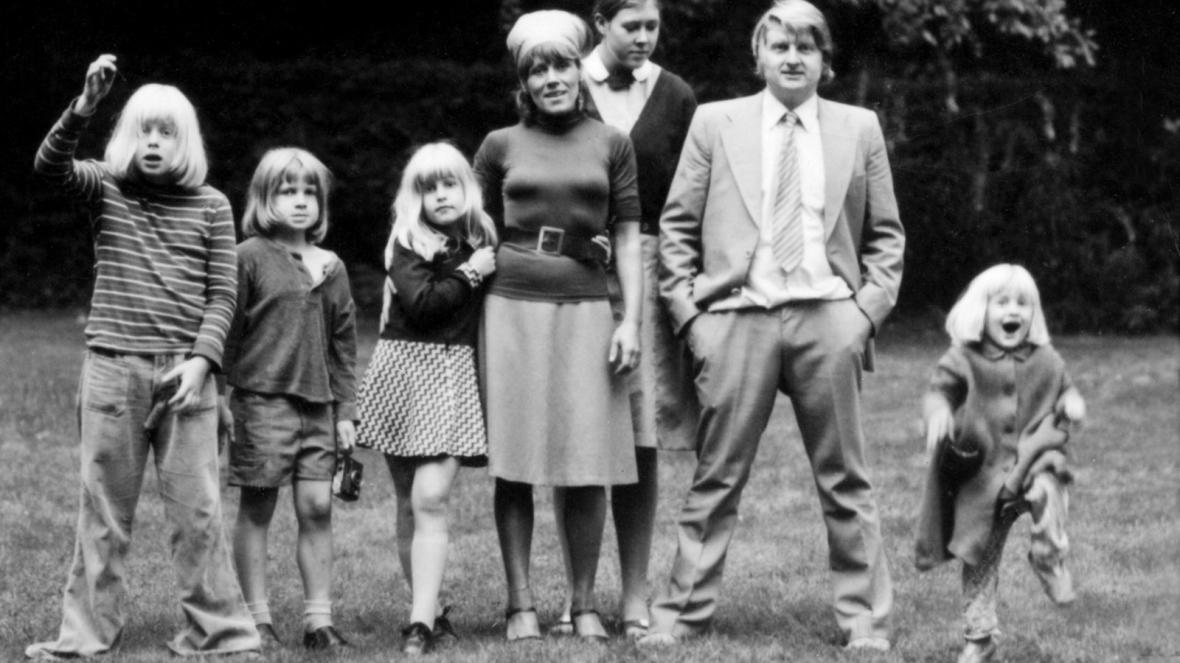  Boris Johnson, left, pictured with his parents and siblings Leo, Rachel and Jo