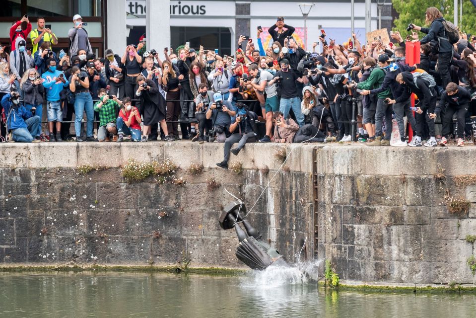 Black Lives Matter Protestors tore down a statue in Bristol to "decolonise" monuments in Britain