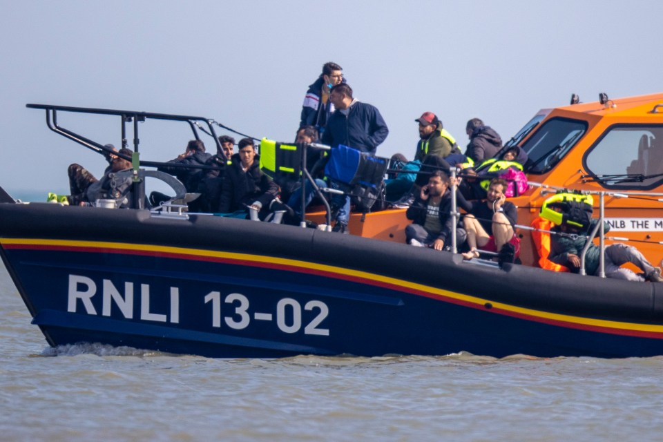 Migrants rescued off of Dungeness in the English channel on September 22