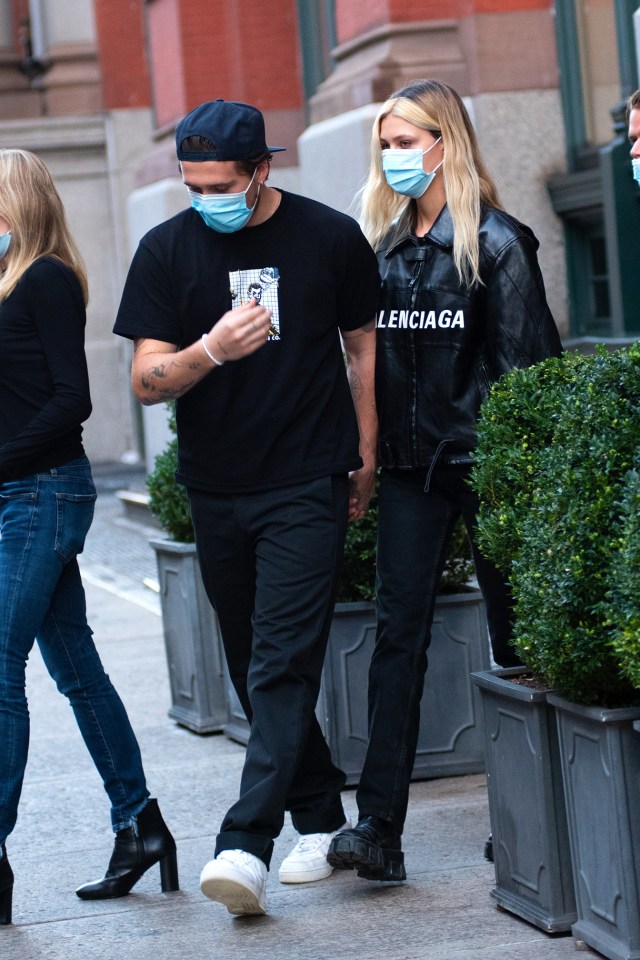 Brooklyn and Nicola was spotted strolling through SoHo in New York